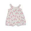 Bamboo Ruffle Romper (Flamingo Love Print)