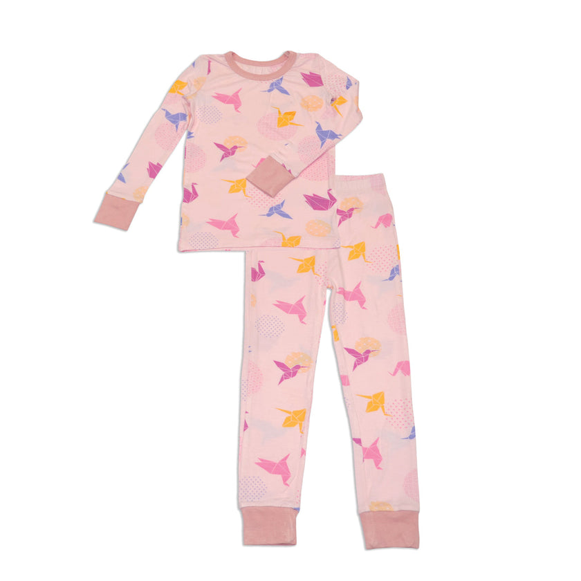 Pyjama en bambou à manches longues (motif origami)