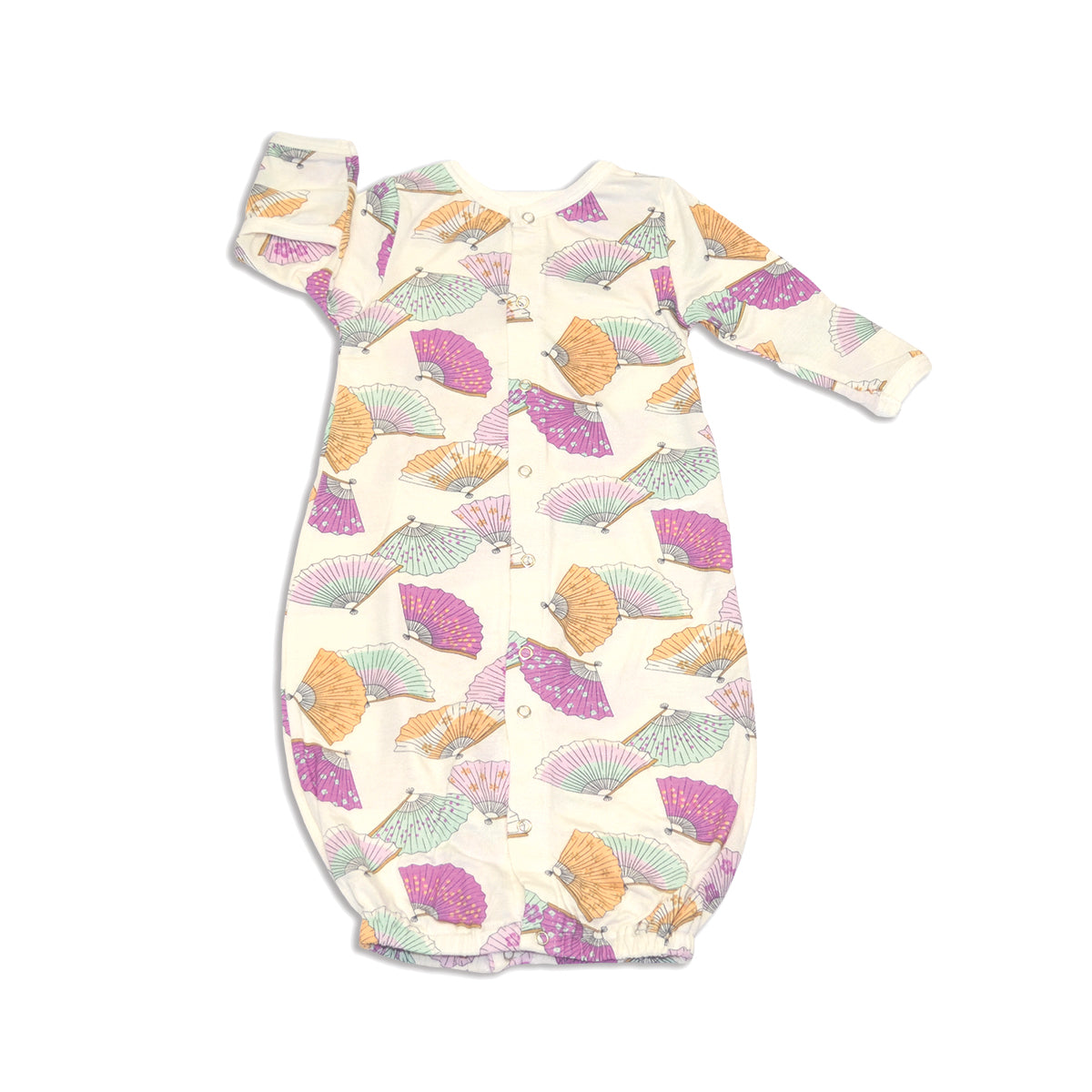 Veste de bain en bambou (imprimé éventail fantaisie)