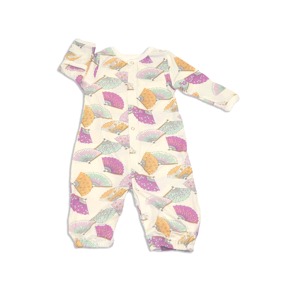 Veste de bain en bambou (imprimé éventail fantaisie)