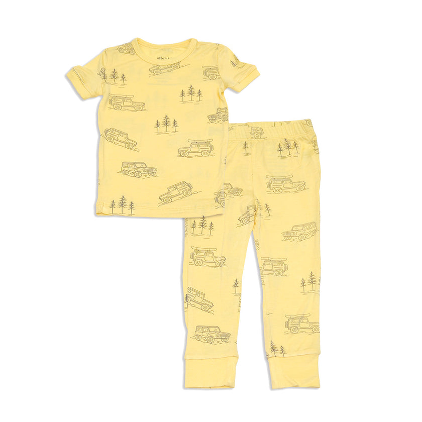 Bamboo Short Sleeve Pajama Set (Off Road Print)