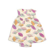 Bamboo Skirt Bodysuit (Fancy Fan Print)