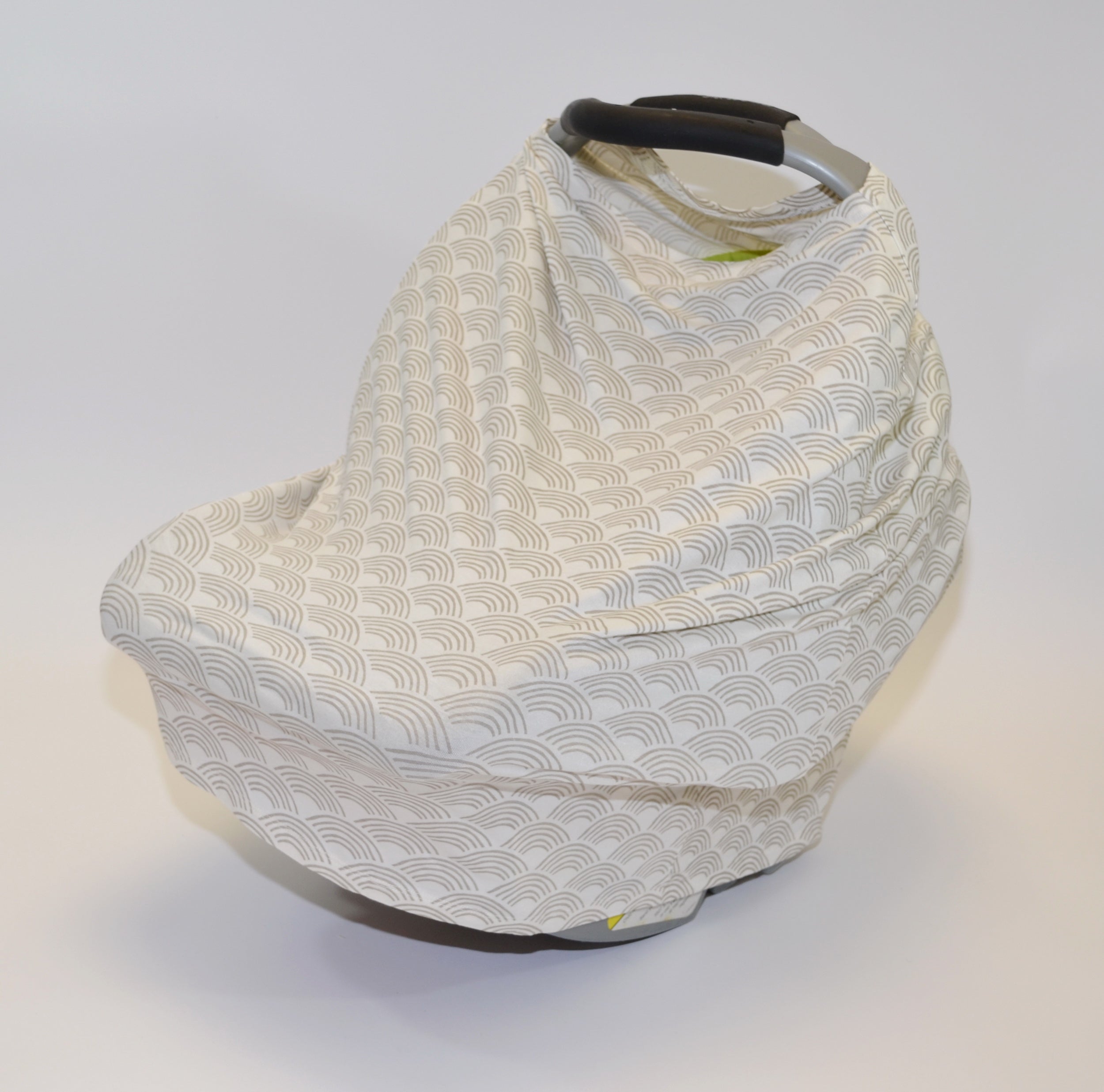 Couverture et poncho d'allaitement en bambou (motif vague ondulée)