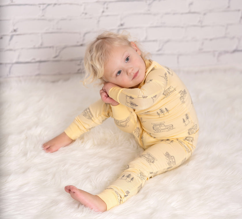 Pyjama en bambou à manches longues (motif tout-terrain)