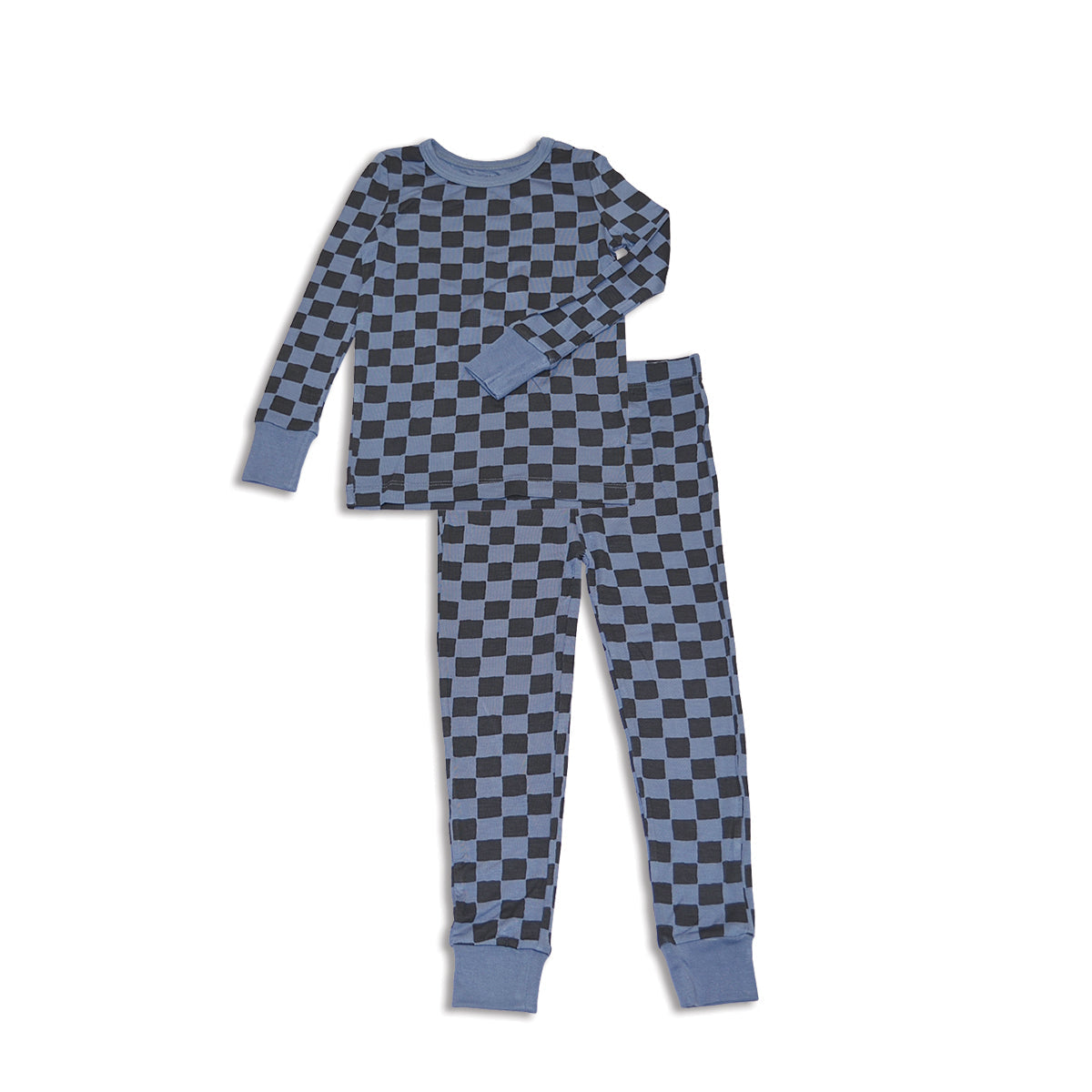 Pyjama en bambou à manches longues (motif à carreaux)