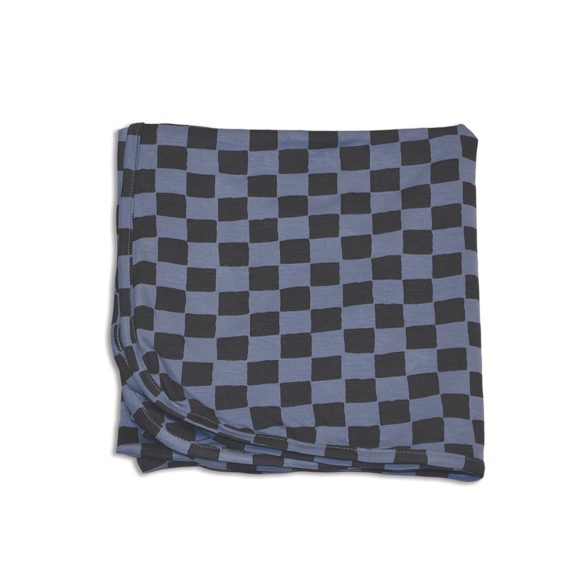 Couverture d'emmaillotement en bambou (Motif à carreaux)