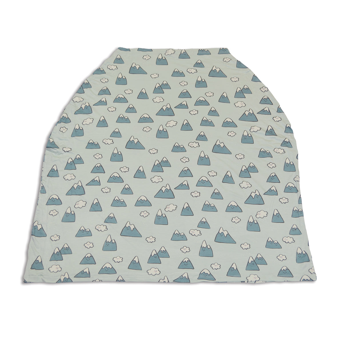 Couverture et poncho d'allaitement en bambou (motif Snowy Rockies)
