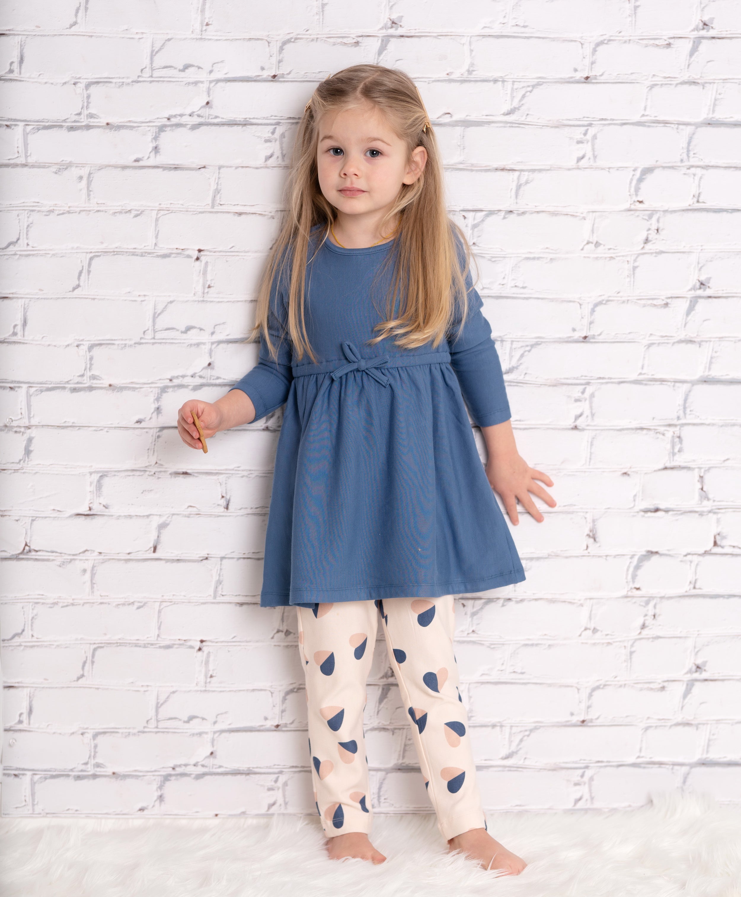 Leggings en polaire de bambou (motif battements de cœur)