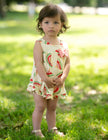 Bamboo Skirt Bodysuit (Watermelon Rainbow Print)