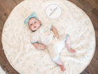 Bamboo Playmat & Monthly Sign Card Set (Go Go Bunny Print)
