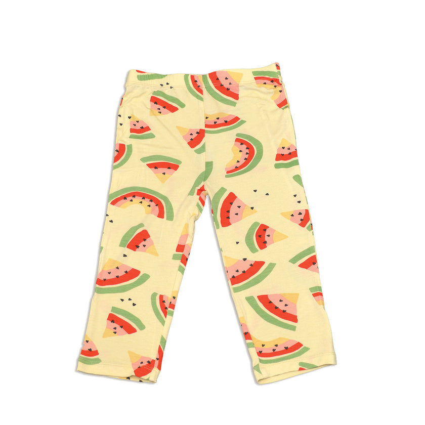 Leggings Capri en Bambou (Motif Arc-en-ciel Pastèque)