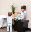 Bamboo Short Sleeve Pajama Set (Whale of a Time Print)