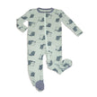 Bamboo Zip Up Footies (Yin Yang Seals Print)
