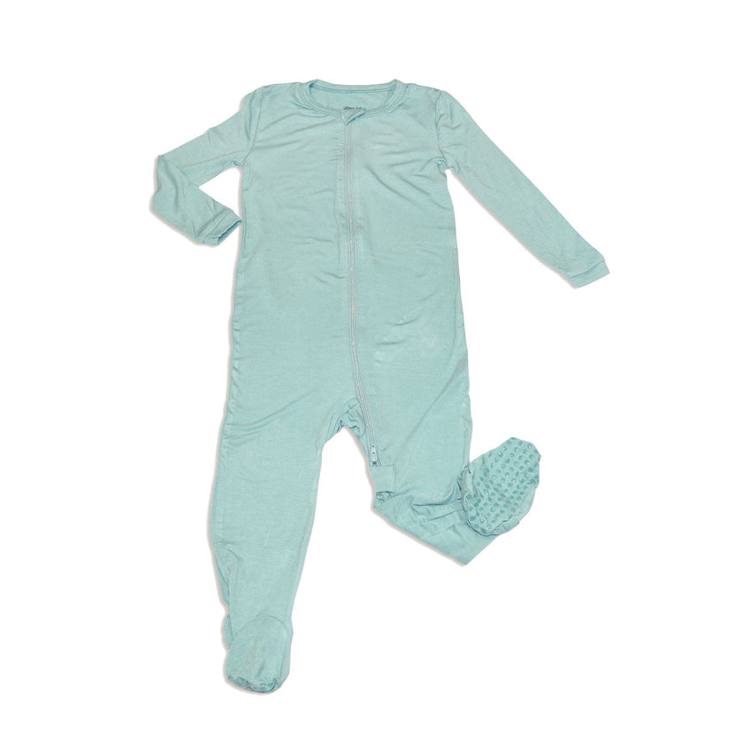 Bamboo Zip Up Footies (Lustre)