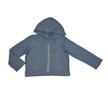 Bamboo Terry Zip Hoodie w/Kangaroo Pocket (Flint)