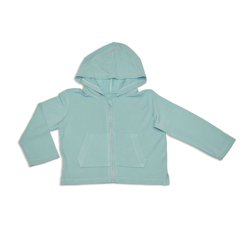 Sweat à capuche zippé en bambou avec poche kangourou (Lustre)