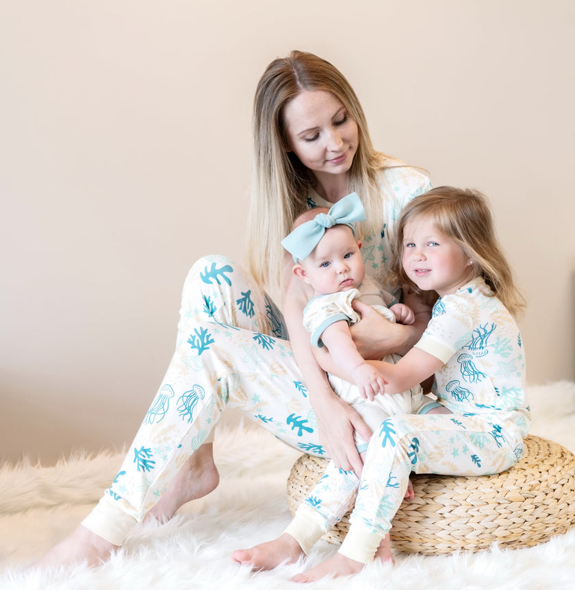 Pyjama en bambou à manches courtes (motif récif)