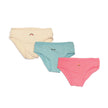 Lot de 3 culottes bikini en bambou pour filles (jus de citron rose/brillant/sable doux)