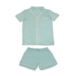 Women's Bamboo Short Sleeve Collared PJ Set with Shorts (Lustre)