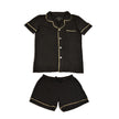 Pyjama pour femme en bambou à manches courtes et col montant, avec short (bateau pirate)