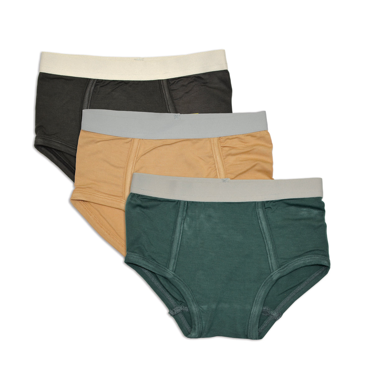 Lot de 3 caleçons en bambou pour garçon (bateau pirate/pin/prairie)