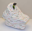 Couverture et poncho d'allaitement en bambou (motif crayons colorés)