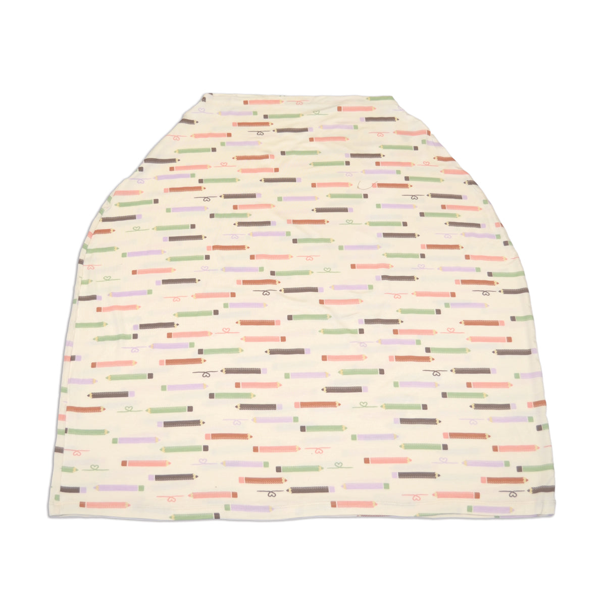 Couverture et poncho d'allaitement en bambou (motif crayons colorés)