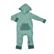 Bamboo Fleece Hooded Romper w/Zipper (Forest Print)