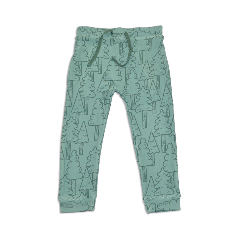 Pantalon harem en polaire de bambou (imprimé forêt)