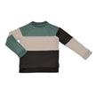 Sweat-shirt en polaire de bambou à blocs de couleur (Pin/Drizzle/Pirate Ship)