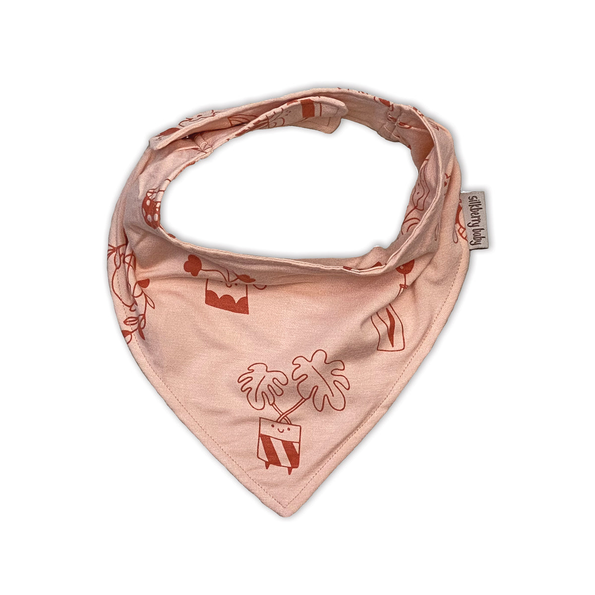 Bavoir en bambou avec bandana (Motif Plantastic)