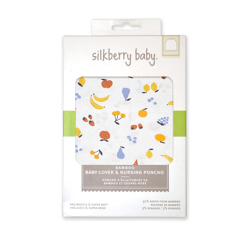 Bamboo Baby Cover & Nursing Poncho (Fruit Salad Print)