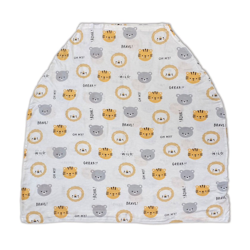 Bamboo Baby Cover & Nursing Poncho (Lion Tiger & Bears Print)