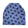 Couverture pour bébé en bambou et poncho d'allaitement (motif orque)