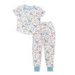 Women's Bamboo Short Sleeve Pajama Set (Hummingbird Garden Print)