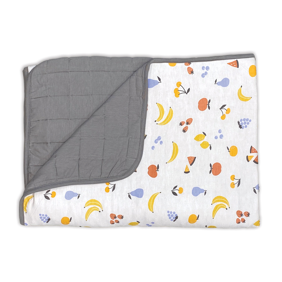 Couverture pour enfant en bas âge 1.0 TOG (couverture en bambou matelassée pour toutes les saisons) Motif salade de fruits