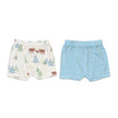 Shorts en bambou, lot de 2 (Motif Moose Woods/Ciel)
