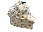 Couverture et poncho d'allaitement en bambou (motif Acorn Pals)