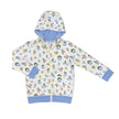 Sweat à capuche zippé en polaire de bambou (imprimé fleurs sauvages)