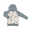 Sweat à capuche en polaire de bambou (Motif Dinosaure/Vent)