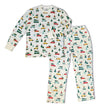 Pyjama en bambou à manches longues pour homme (imprimé voitures de Noël joyeuses)