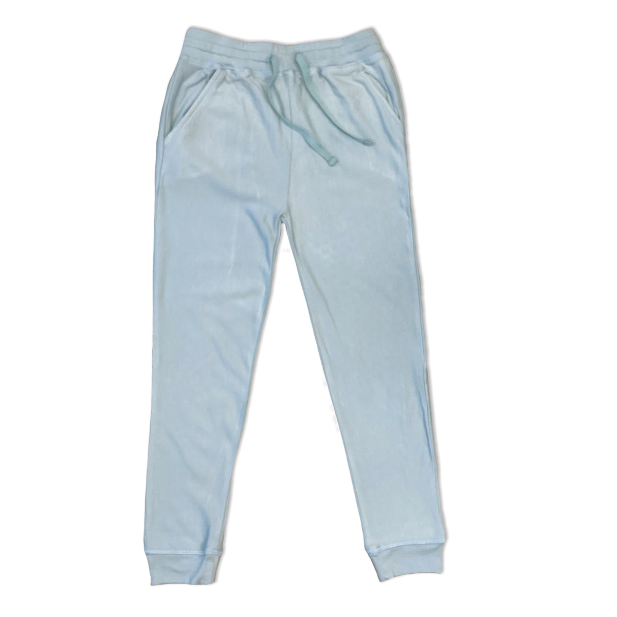 Pantalon de survêtement en molleton de bambou (bleu pastel)