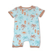 Bamboo Short Sleeve Zippy Romper (Sunny Shores Print)