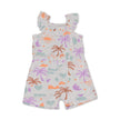 Bamboo Sleeveless Ruffle Romper (Boho Surf Print)