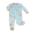 Bamboo Footies with Two Way Zipper (Sunny Shores Print)