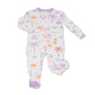 Bamboo Ruffle Footies with Two Way Zipper (Boho Surf Print)