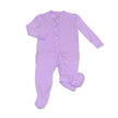 Bamboo Ruffle Footies with Two Way Zipper (Lavender Bloom)