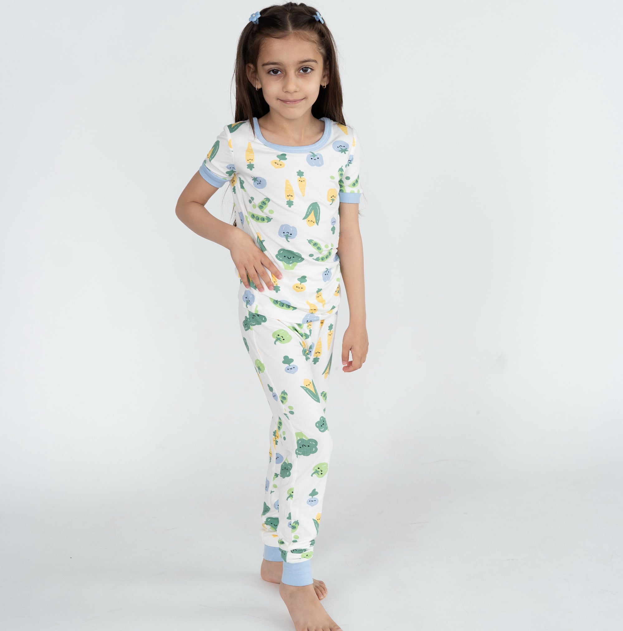 Pyjama en bambou à manches courtes (motif marché fermier)