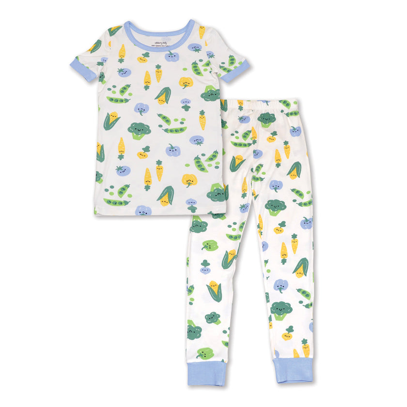 Pyjama en bambou à manches courtes (motif marché fermier)