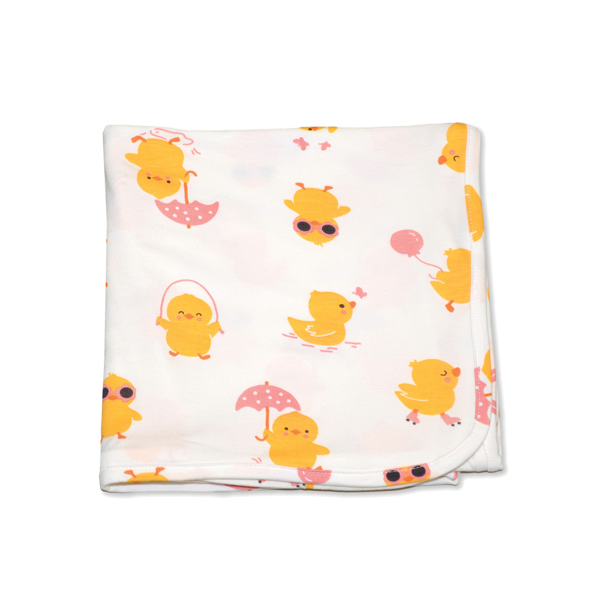 Couverture en bambou pour bébé (motif poussin)